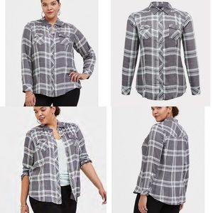 NWT gray twill shirt